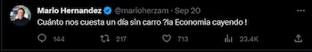 El empresario Mario Hernández criticó