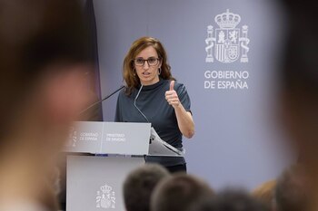 La ministra de Sanidad, Mónica García, ofrece una rueda de prensa, en el Ministerio de Sanidad, a 22 de marzo de 2024, en Madrid (España). (Jesús Hellín/Europa Press)