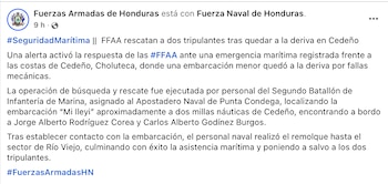 Las autoridades no detallaron qué tipo de desperfecto mecánico provocó que la embarcación quedara a la deriva. (FOTO: Facebook)