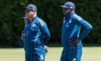 El cuerpo técnico de Millonarios,