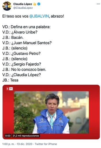 Twitter Claudia López