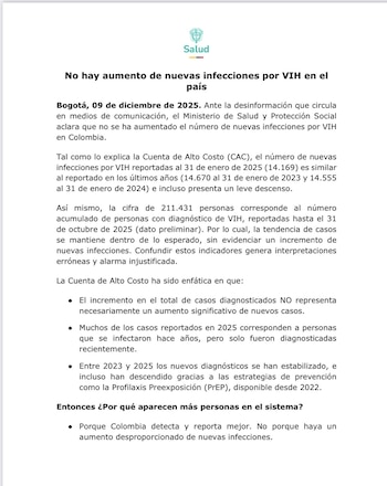 La entidad oficial explicó que