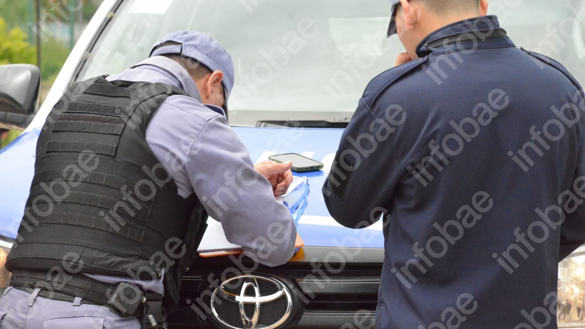 La policía secuestró el aparato de Boniardi (Foto/Edgardo Aguirre)