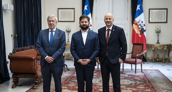 El presidente Boric junto al