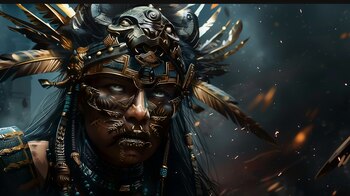 Representación de una mujer guerrera