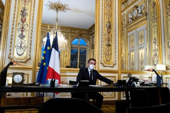 El presidente Emmanual Macron habló
