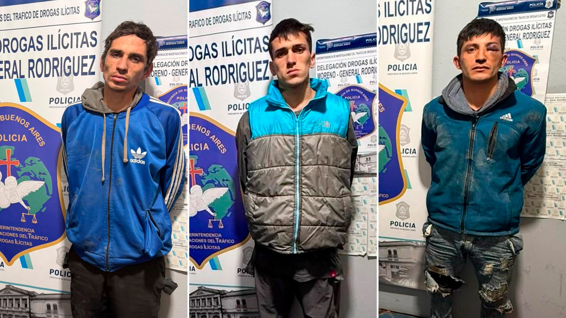 Dos de los tres detenidos tenían antecedentes