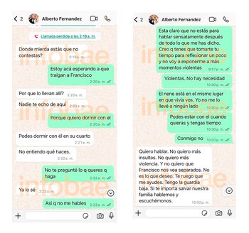 Nuevos chats entre Alberto Fernández