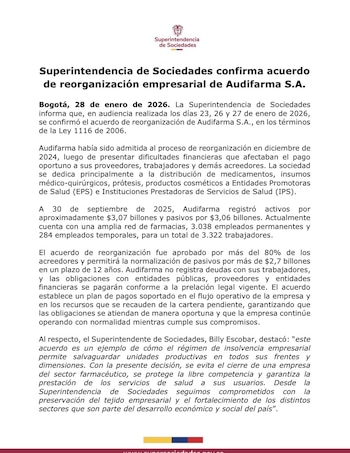 Este es el comunicado que