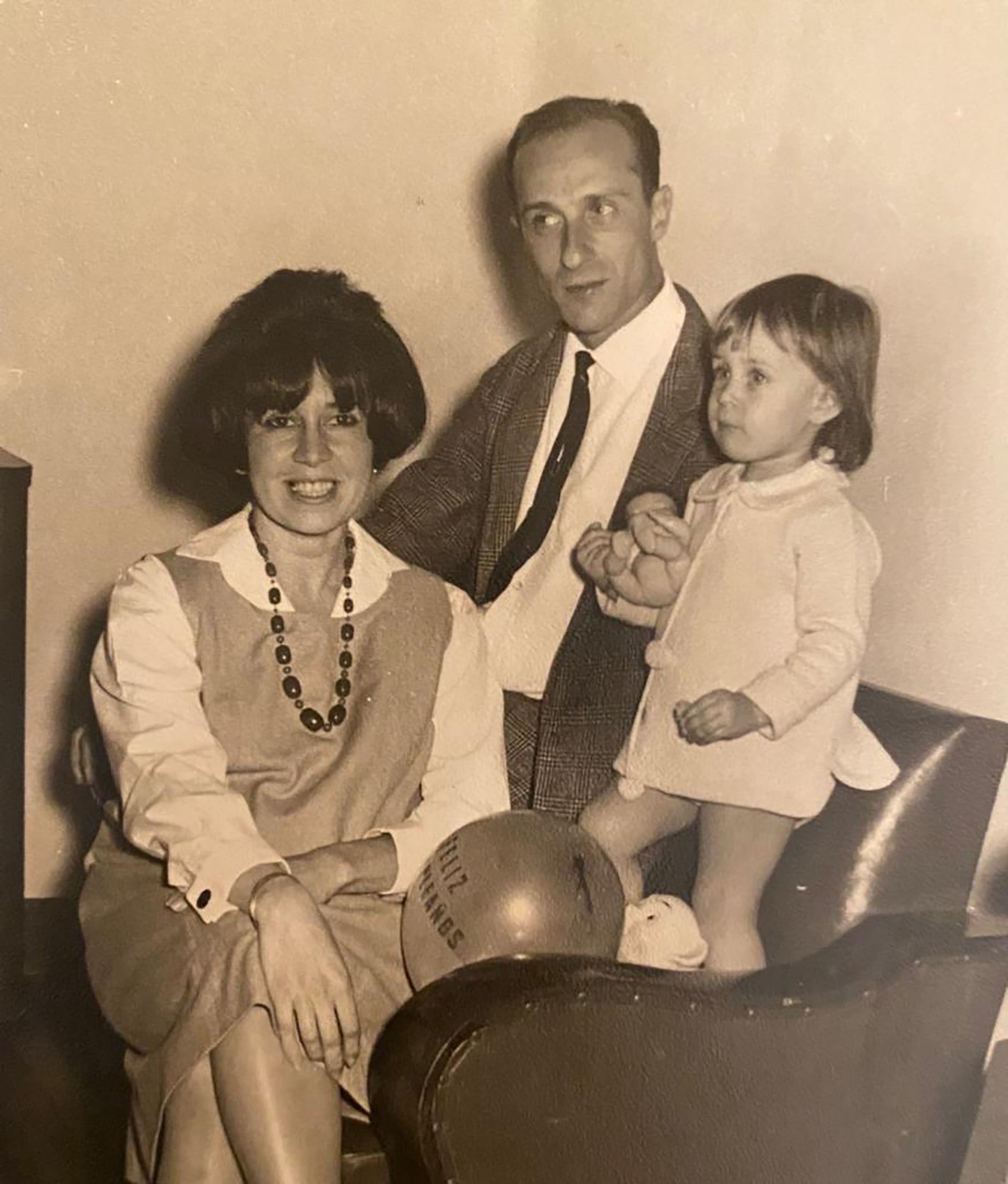 Matilda Blanco y sus padres, Hugo y Lelia, en 1967