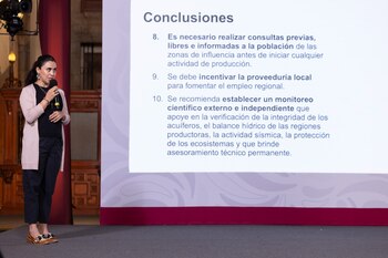 El primer informe del comité científico sobre la viabilidad del fracking en México, presentado este jueves en La Mañanera, expuso la situación actual del consumo de gas natural en el país y detalló las estrategias recomendadas para reducir la dependencia de las importaciones y fortalecer la soberanía energética.