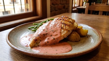 Receta de pechuga de pollo con salsa rosa, rápida y fácil
