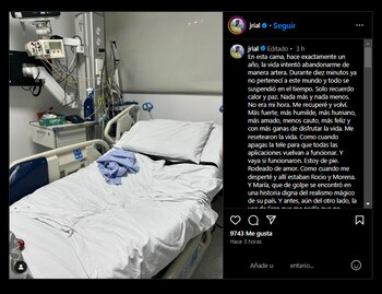 El posteo de Jorge Rial