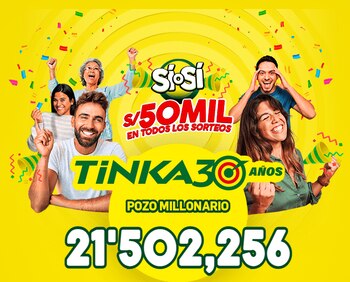 Sorteo Tinka - Miércoles 28