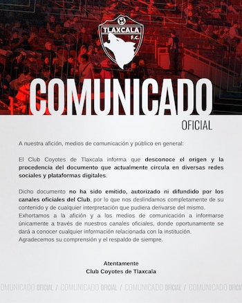 Pese a su postura inicial de apoyar las manifestaciones, el club se retractó y se deslindó de las quejas de los futbolistas.