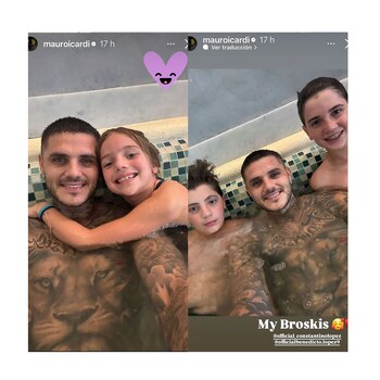 Mauro Icardi junto a los