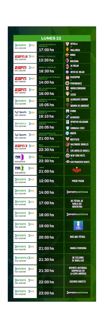 Agenda deportiva