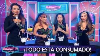 Melanie Martínez y Mary Moncada se suman a broma de Magaly Medina sobre la boda de Christian Domínguez y Karla Tarazona
