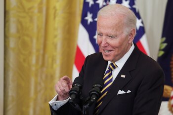 Joe Biden durante un discurso