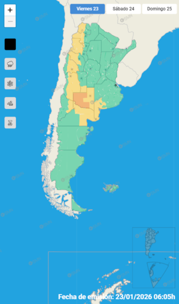 El mapa de las alertas