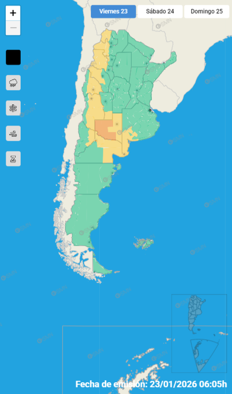 El mapa de las alertas