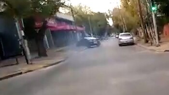 Segundos antes de impactar contra