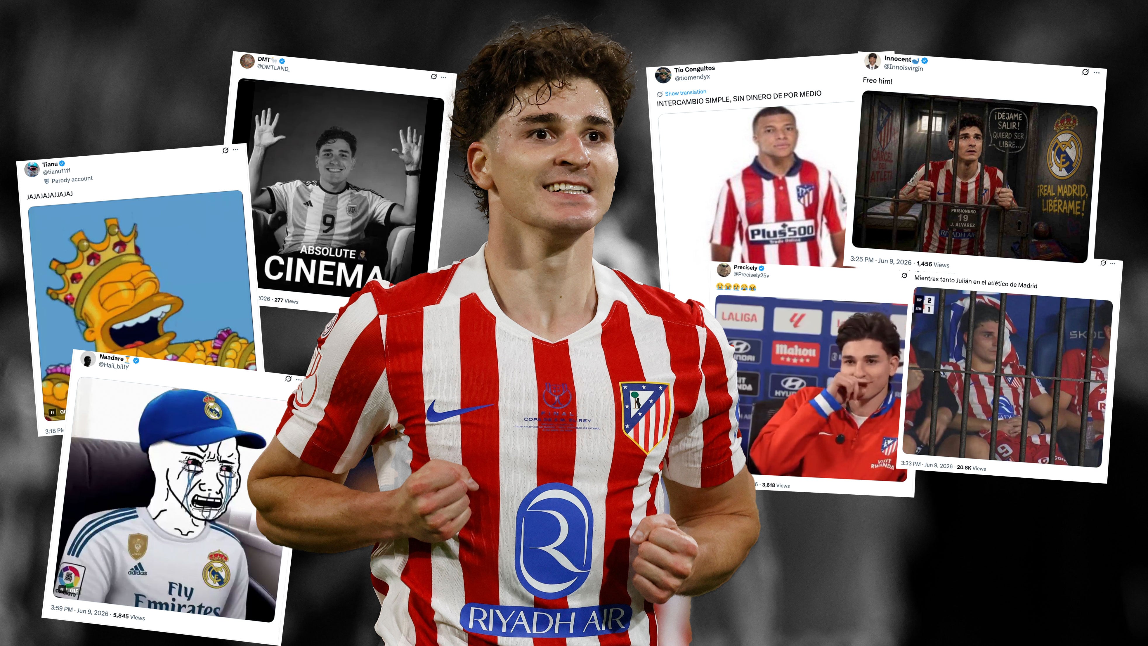 Los mejores memes de la oferta del Real Madrid por Julián Álvarez que fue rechazada por el Atlético