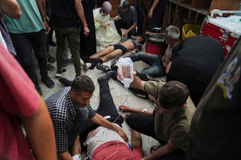 Los palestinos heridos durante los