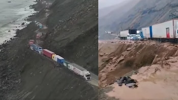 Pasajeros atrapados cinco días en la Panamericana Sur exigen ayuda