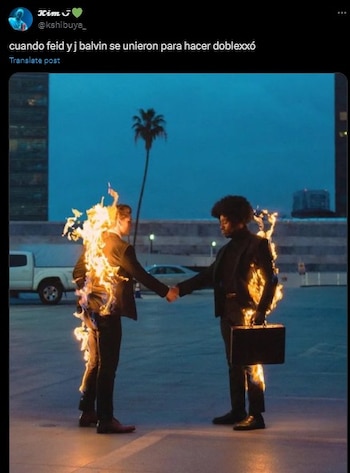 Así reaccionaron los fans de J Balvin y Feid a la decisión de colaborar juntos - crédito @kashibuya_/X