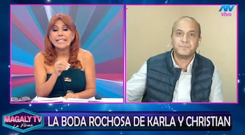 Melanie Martínez recuerda infidelidades de Christian Domínguez y fulmina a Karla Tarazona. Captura: Magaly TV La Firme.