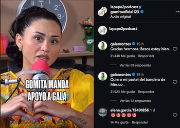 En el mismo mensaje la actriz contestó con agradecimientos.