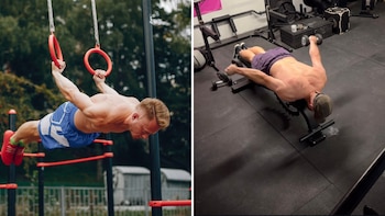 3 ejercicios con mancuernas basados en movimientos de la gimnasia artística para trabajar brazos y hombros