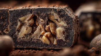 Trufas de cacao, nuez, piloncillo, dulce artesanal, postre mexicano, textura arenosa. - (Imagen Ilustrativa Infobae)