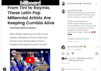 Revista Billboard reconoce la trayectoria