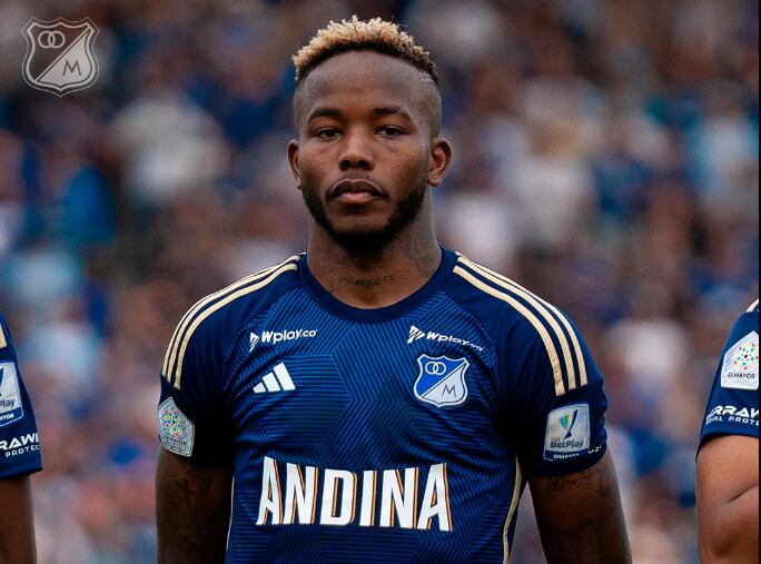 Jovani Welch solo jugó tres partidos con Millonarios en un año por una fractura - crédito @MillosFCoficial/X