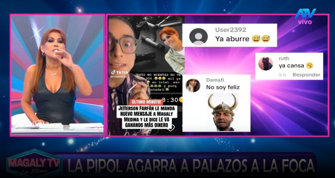 Magaly Medina expone los mensajes que recibe Jefferson Farfán y lo critica por bloquear sus comentarios: “No es capaz de afrontarlos”