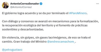 Congresistas celebran el acuerdo con