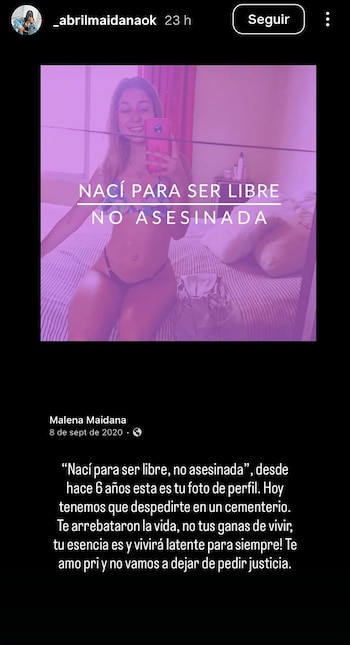 Uno de los posteos de