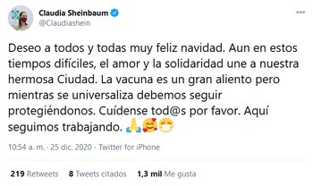 Habló también de la llegada