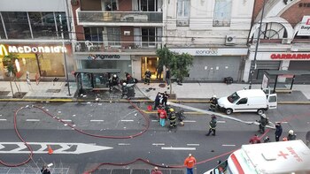 En el incendio de ayer