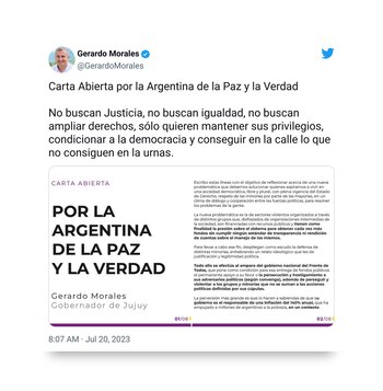 El comienzo de la carta