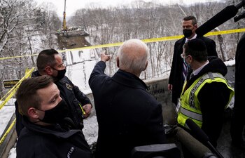 Joe Biden visitó el lugar