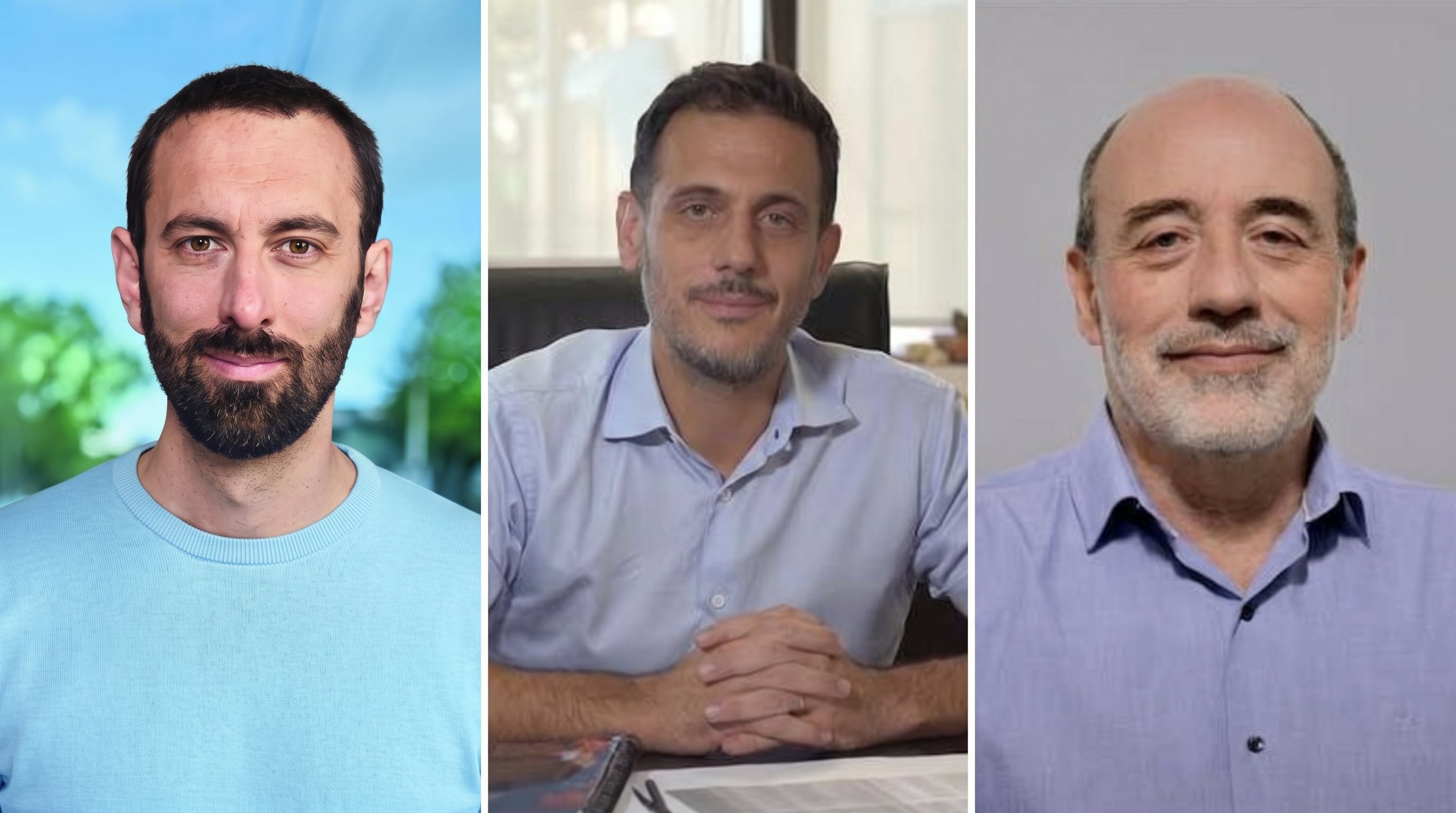 Damián Celsi, Julián Álvarez y Ricardo Curutchet