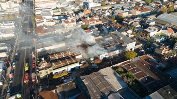 Incendio en San Justo - drone