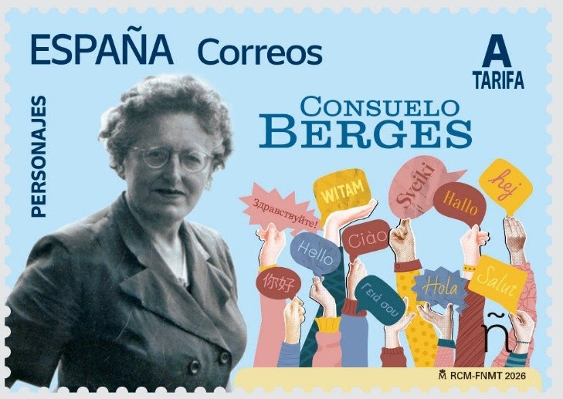 Correos rinde homenaje a la escritora y activista feminista Consuelo Berges Rábago con un sello conmemorativo