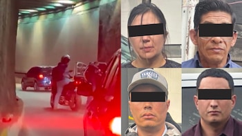 Detienen a 4 personas por robo a automovilista en bajopuente de Santa Fe, CDMX