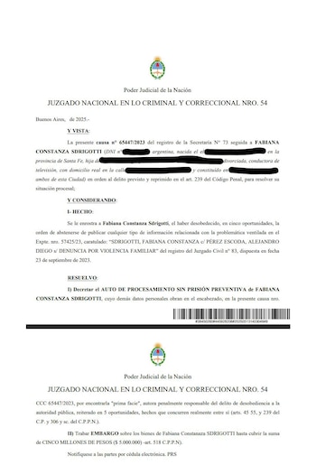 Procesaron a la conductora Fabiana Araujo por desobedecer una orden judicial - Image 2
