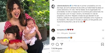 Post en Instagram de Valentina