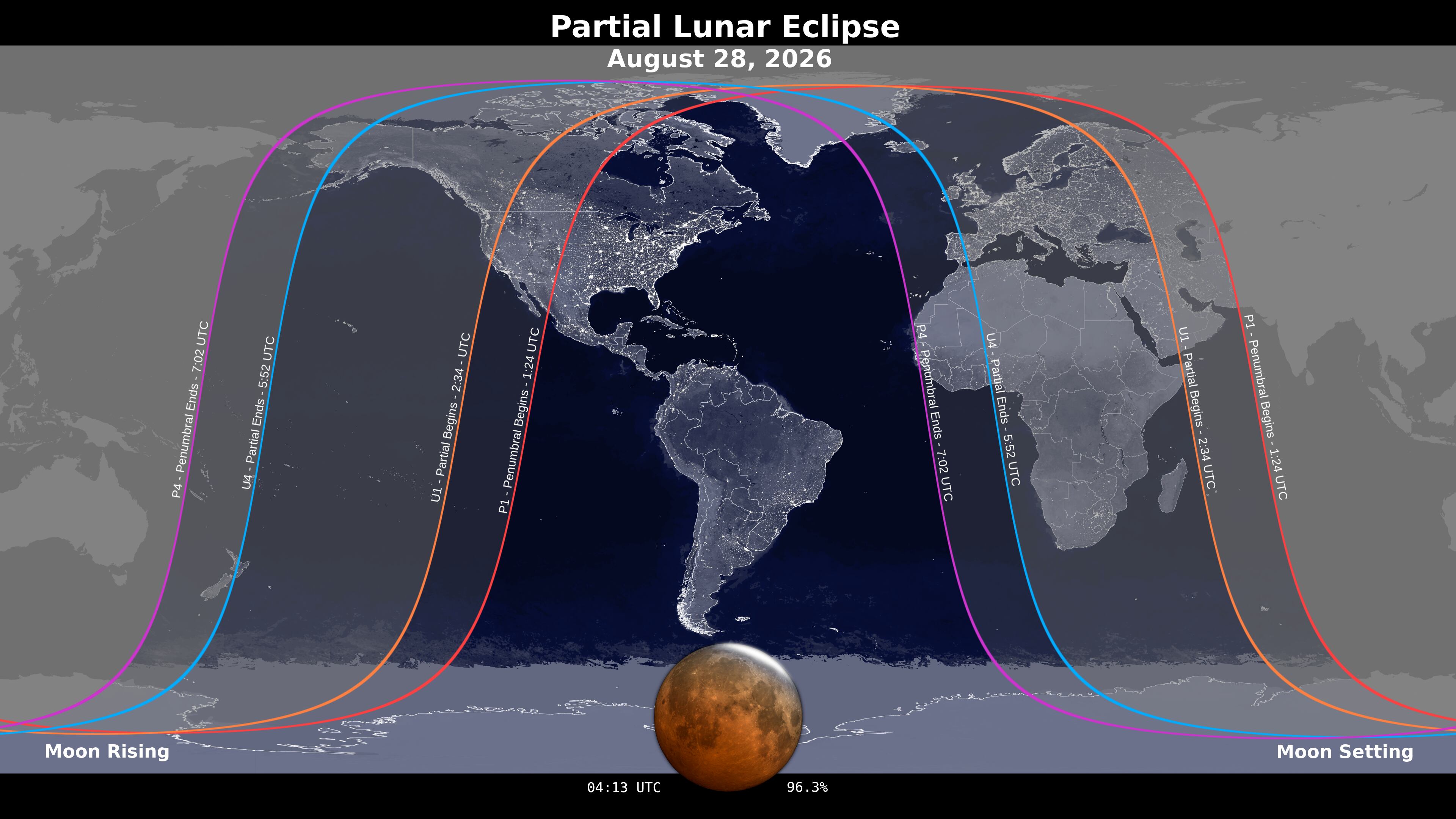 El fenómeno podrá observarse en toda América durante la noche completa y en Europa en las primeras horas del 28 de agosto antes del amanecer (NASA)